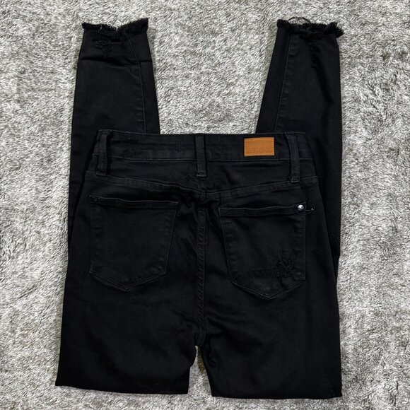 Judy Blue Skinny Fit Black Denim Jeans Sz 1/25 - Picture 9 of 9